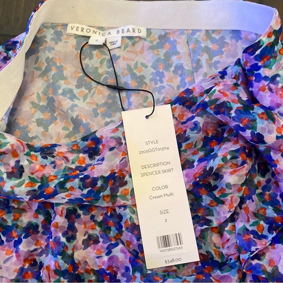 NWT Veronica Beard “Spenser” Silk Floral Skirt - Picture 7 of 16